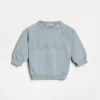 Brunello Cucinelli Baby Bernie-Baumwollpullover in Jacquardstrick mit Knöpfen | Kinder Newborn (0-24 Monate)