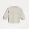 Brunello Cucinelli Baby Bernie-Baumwollpullover in Jacquardstrick mit Knöpfen | Kinder Newborn (0-24 Monate)