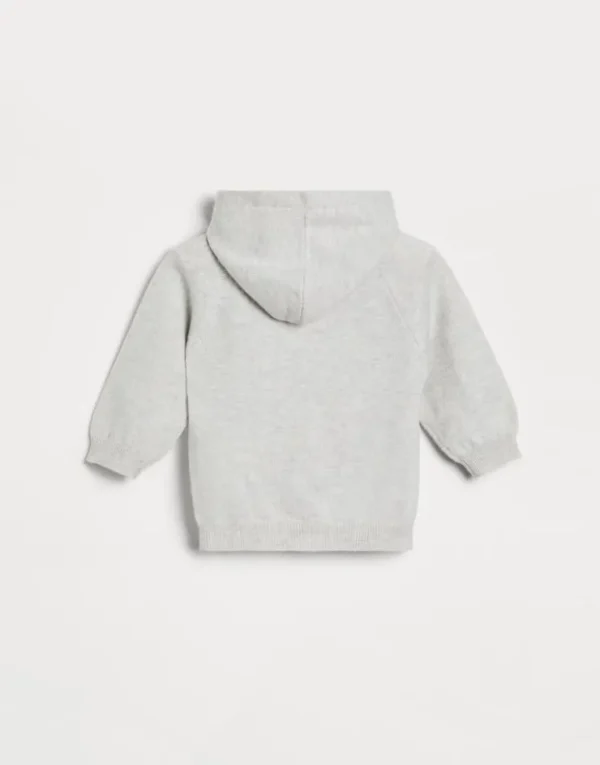 Brunello Cucinelli Baby Bernie-Cardigan aus Kaschmir mit Reißverschluss und Kapuze | Kinder Newborn (0-24 Monate)