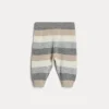 Brunello Cucinelli Baby Bernie-Hose aus gestreiftem Kaschmirstrick | Kinder Newborn (0-24 Monate)