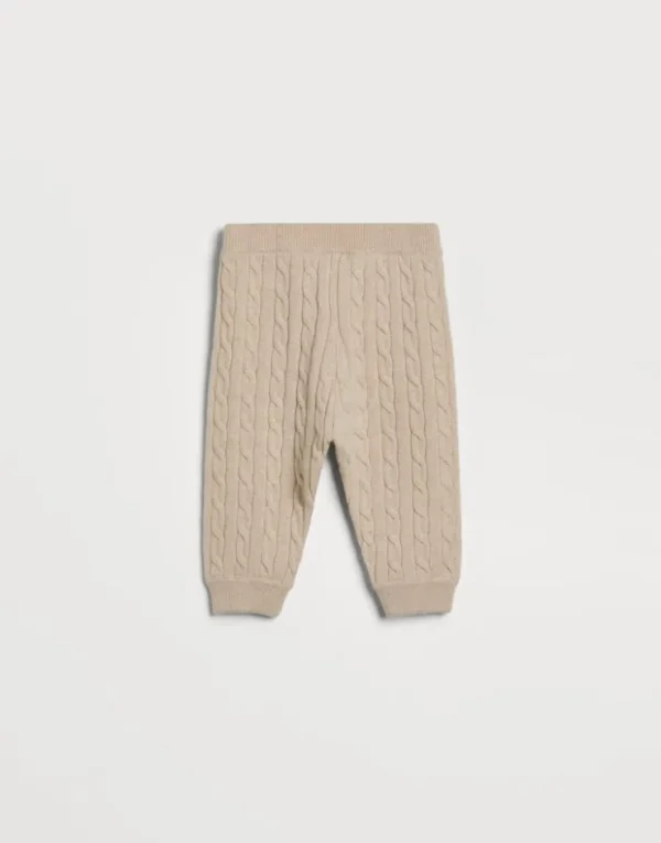 Brunello Cucinelli Baby Bernie-Hose aus Kaschmir in Zopfstrick | Kinder Newborn (0-24 Monate)