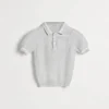 Brunello Cucinelli Baby Bernie-Poloshirt aus Baumwollstrick in Wabenmuster | Kinder Newborn (0-24 Monate)