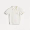 Brunello Cucinelli Baby Bernie-Poloshirt aus Baumwollstrick in Wabenmuster | Kinder Newborn (0-24 Monate)