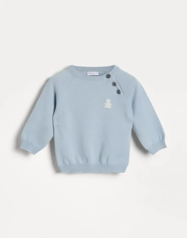 Brunello Cucinelli Baby Bernie-Pullover aus Kaschmir mit Knöpfen | Kinder Newborn (0-24 Monate)