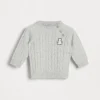 Brunello Cucinelli Baby Bernie-Pullover aus Kaschmir in Zopfstrick mit Knöpfen | Kinder Newborn (0-24 Monate)