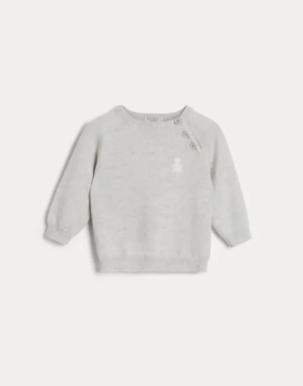 Brunello Cucinelli Baby Bernie-Pullover aus Kaschmir mit Knöpfen | Kinder Newborn (0-24 Monate)