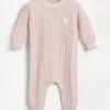 Brunello Cucinelli Baby Bernie-Strampler aus Kaschmir in Zopfstrick | Kinder Newborn (0-24 Monate)