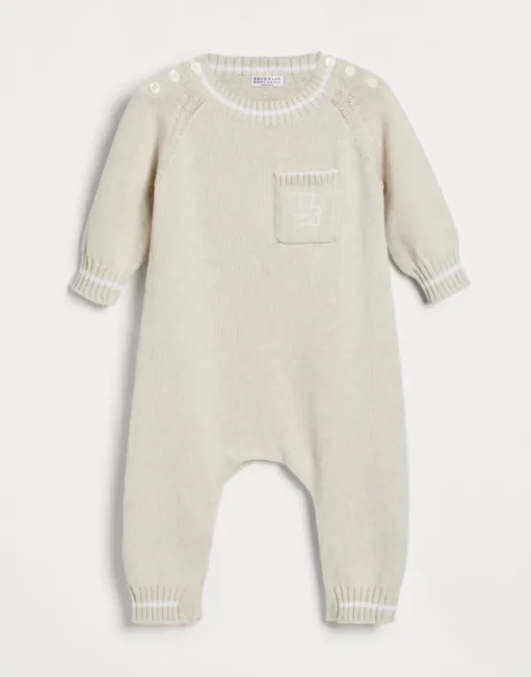 Brunello Cucinelli Baby Bernie-Strampler aus Baumwollstrick | Kinder Newborn (0-24 Monate)