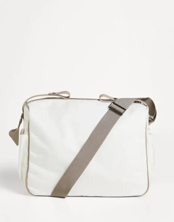 Brunello Cucinelli Baby Bernie-Wickeltasche aus Kalbsleder und Nylon | Kinder Little Things