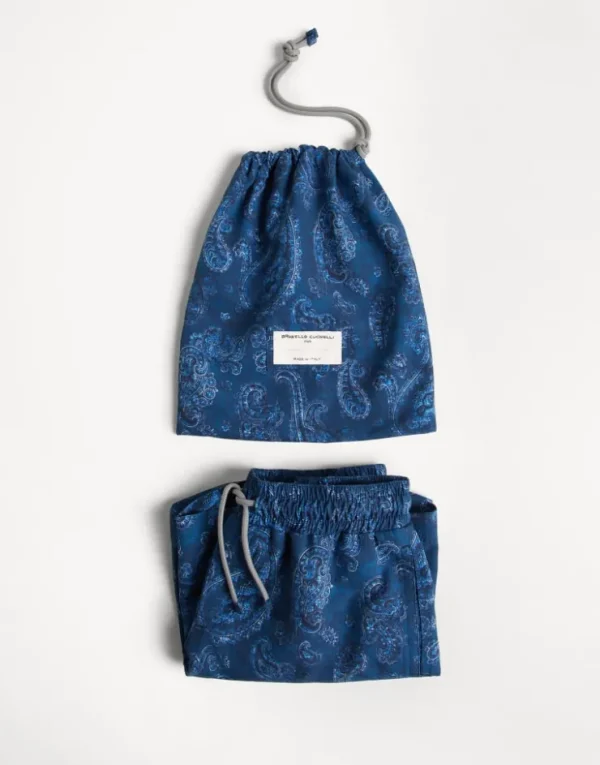 Brunello Cucinelli Badehose mit Paisleymuster | Kinder Accessoires