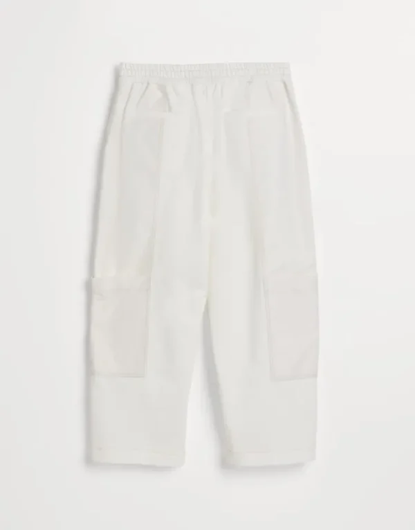 Brunello Cucinelli Baggy Utility-Hose aus leichtem Baumwollsweat mit Stretch | Kinder Travelwear