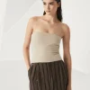 Brunello Cucinelli Bandeau-Top aus Baumwolljersey mit Stretch | Damen T-shirts & Tops