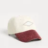 Brunello Cucinelli Baseballcap aus Baumwollcordsamt und Denim mit Patch | Kinder Accessoires