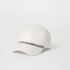 Brunello Cucinelli Baseballcap aus Cavalry in Baumwolle und Leinen mit Shiny Band | Damen Hüte