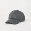 Brunello Cucinelli Baseballcap aus Flanell in Schurwolle und Kaschmir mit Shiny Band | Damen Hüte