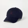 Brunello Cucinelli Baseballcap aus leichtem Biber in Kaschmir und Vikunja mit gesticktem Logo | Herren Hüte