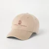 Brunello Cucinelli Baseballcap aus leichtem Biber in Kaschmir und Vikunja mit gesticktem Logo | Herren Hüte