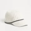 Brunello Cucinelli Baseballcap aus Rippenstrick in Schurwolle, Kaschmir und Seide mit Monili | Kinder Accessoires