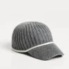 Brunello Cucinelli Baseballcap aus Rippenstrick in Schurwolle, Kaschmir und Seide mit Monili | Kinder Accessoires