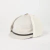 Brunello Cucinelli Baseballcap aus Schurwollflanell mit Ohrenklappen, Shearling-Futter und Shiny Band | Damen Hüte