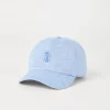 Brunello Cucinelli Baseballcap aus Sparkling-Leinencanvas mit gesticktem Logo | Damen Hüte