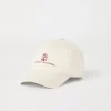 Brunello Cucinelli Baseballcap aus stückgefärbtem Gabardine aus Baumwollzwirn mit gesticktem Logo | Herren Hüte