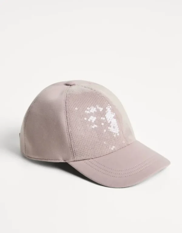 Brunello Cucinelli Baseballcap aus Sweatstoff mit Dazzling-Stickerei | Kinder Accessoires