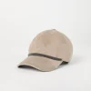 Brunello Cucinelli Baseballcap aus Veloursleder mit Shiny Trim | Damen Hüte