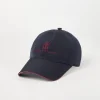 Brunello Cucinelli Baseballcap aus wasserabweisender Mikrofaser mit gesticktem Logo | Herren Hüte