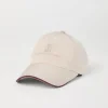 Brunello Cucinelli Baseballcap aus wasserabweisender Mikrofaser mit gesticktem Logo | Herren Hüte