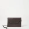 Brunello Cucinelli BC Duo Pochette aus genarbtem Kalbsleder mit Precious Chain | Damen Kleinleder