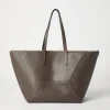 Brunello Cucinelli BC Duo-Tasche aus Classic-Leder mit Shearling-Futter und Monili | Damen Handtaschen & Shopper