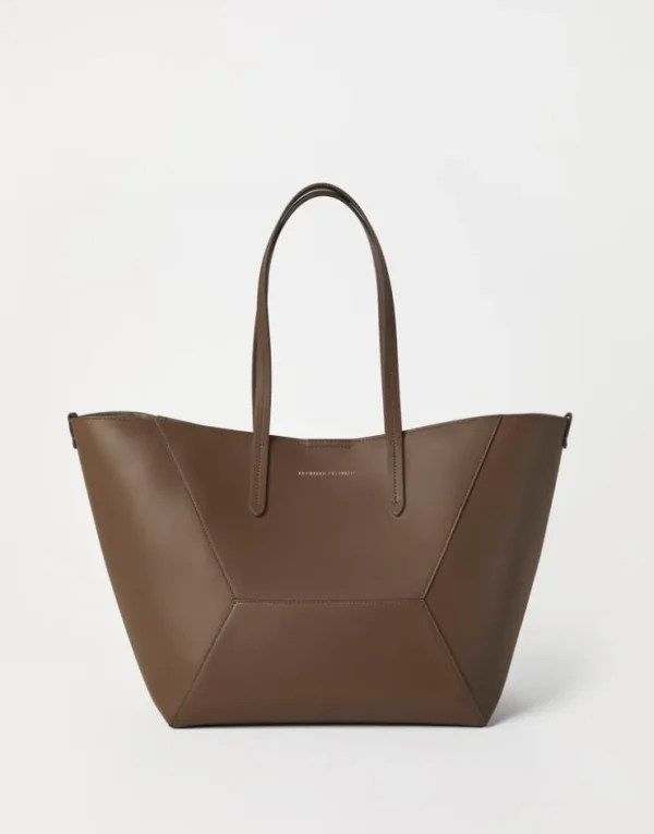 Brunello Cucinelli BC Duo-Tasche aus Kalbsleder mit Monili | Damen Handtaschen & Shopper