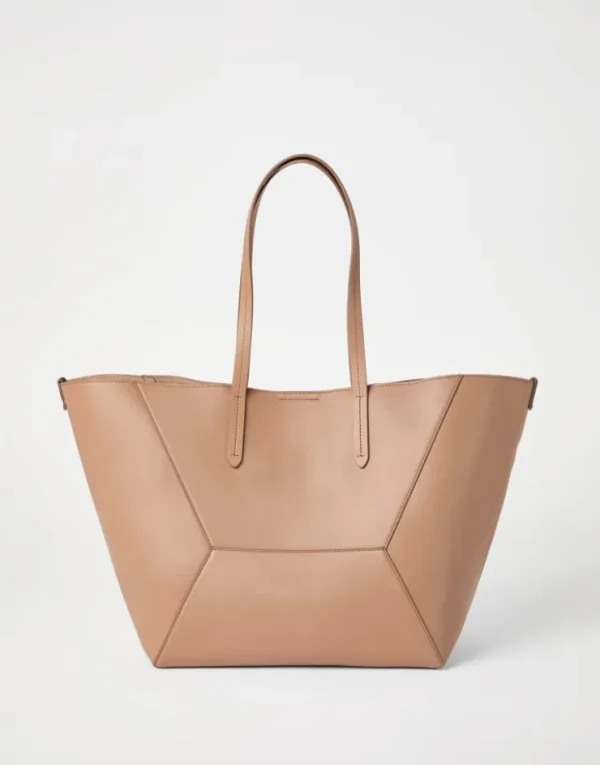 Brunello Cucinelli BC Duo-Tasche aus Kalbsleder mit Monili | Damen Handtaschen & Shopper