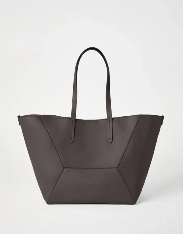 Brunello Cucinelli BC Duo-Tasche aus Kalbsleder mit Monili | Damen Handtaschen & Shopper