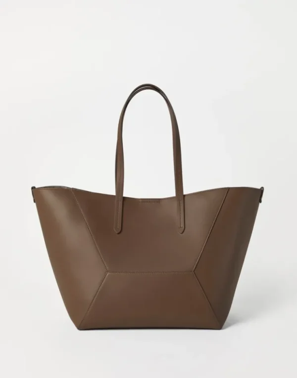 Brunello Cucinelli BC Duo-Tasche aus Kalbsleder mit Monili | Damen Handtaschen & Shopper