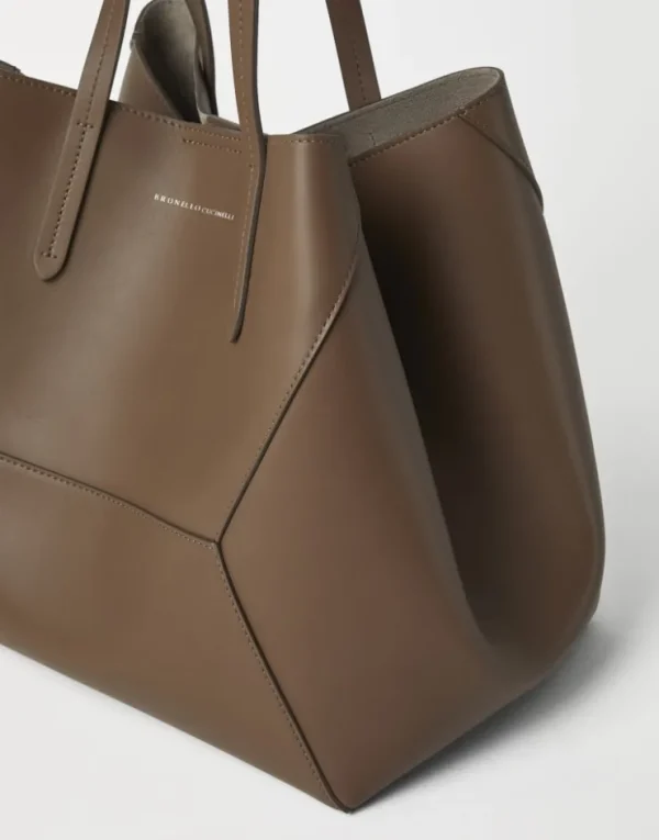 Brunello Cucinelli BC Duo-Tasche aus Kalbsleder mit Monili | Damen Handtaschen & Shopper