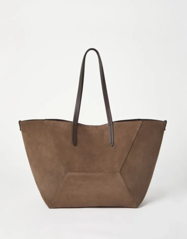 Brunello Cucinelli BC Duo-Tasche aus Veloursleder mit Monili | Damen Handtaschen & Shopper