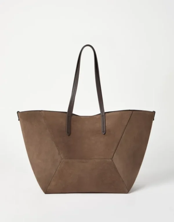 Brunello Cucinelli BC Duo-Tasche aus Veloursleder mit Monili | Damen Handtaschen & Shopper