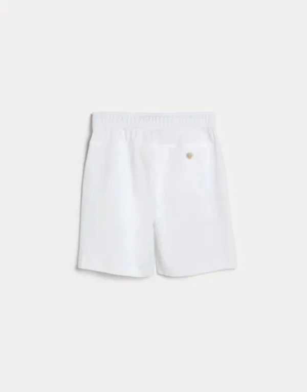 Brunello Cucinelli Bermuda aus Baumwollinterlock mit Tennis-Logo | Kinder Travelwear