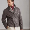 Brunello Cucinelli Bikerjacke aus Nappa-Shearling | Herren Mäntel & Jacken