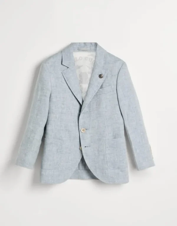 Brunello Cucinelli Blazer aus Délavé-Leinen | Kinder Anzüge & Sakkos