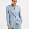 Brunello Cucinelli Blazer aus gefärbtem Gabardine in Hanf und Leinen mit Monili | Damen Blazer