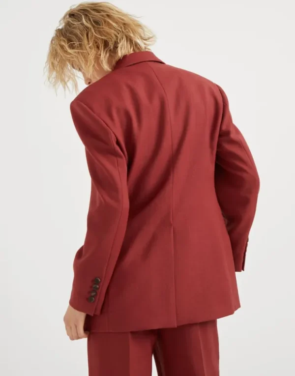 Brunello Cucinelli Blazer aus Twill in Schurwoll-Malfilé mit Monili | Damen Blazer