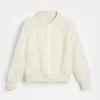 Brunello Cucinelli Blouson aus Crispy-Seide mit Dazzling Fern Embroidery | Kinder Mäntel & Jacken