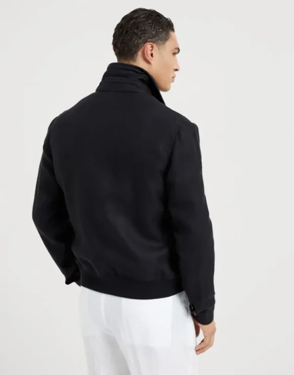 Brunello Cucinelli Blouson aus Twill in Leinen, Wolle und Seide | Herren Mäntel & Jacken