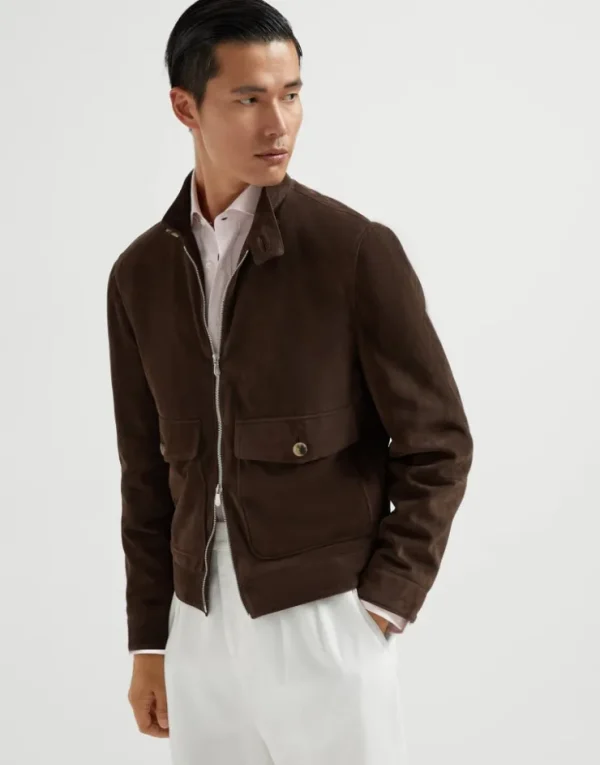 Brunello Cucinelli Blouson aus Veloursleder | Herren Mäntel & Jacken