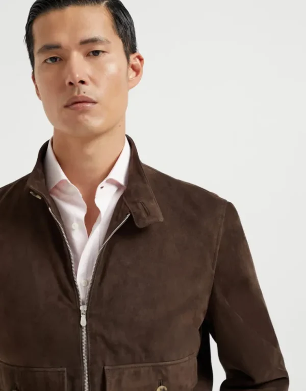 Brunello Cucinelli Blouson aus Veloursleder | Herren Mäntel & Jacken