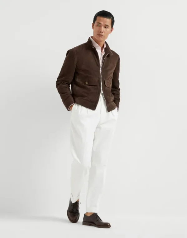 Brunello Cucinelli Blouson aus Veloursleder | Herren Mäntel & Jacken