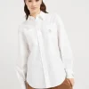 Brunello Cucinelli Bluse aus Baumwoll-Oxford mit Logo | Damen Hemden